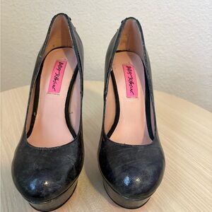 Betsey Johnson Dita Platform Heels in Blue